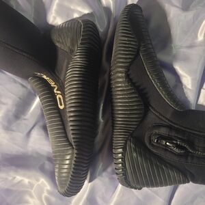 O'Neill Black Neoprene Water Shoes with Ribbed Rubber Sole